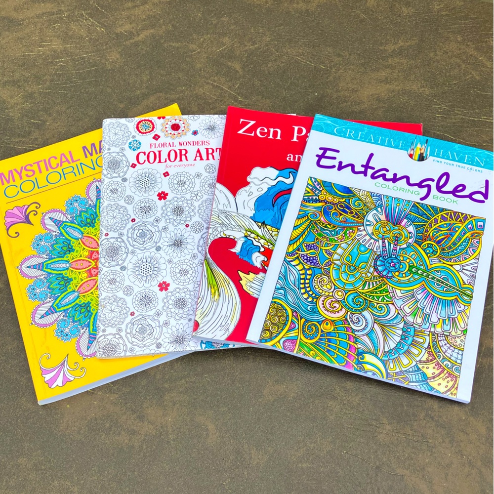 Brand New Bundle of 4 Adult Coloring Books